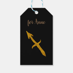 Sagittarius Golden Anpassningsbar Astrologitecken Presentetikett
