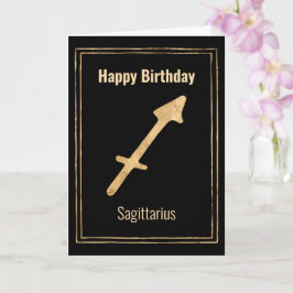 Sagittarius guld astrology zodiac Grattis på födel Kort