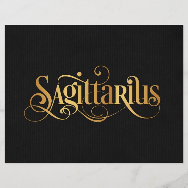 Sagittarius Guld Black Reklamblad (Framsidan)