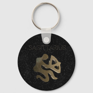 Sagittarius gyllene tecken nyckelring