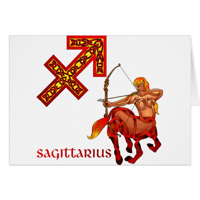 Sagittarius Hälsningskort (Framsidan Horizontal)