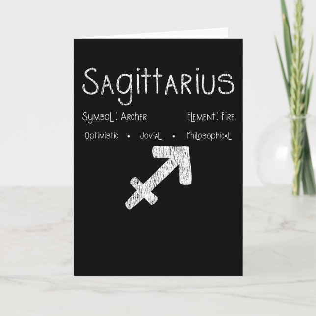 Sagittarius Horoscope Astrology Stjärntecken Birth Kort (Framsida)
