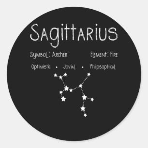 Sagittarius Horoscope Astrology Stjärntecken Birth Runt Klistermärke