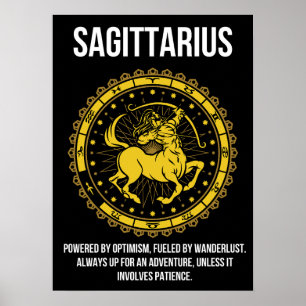 Sagittarius - Horoscope, Funny Zodiac Sign Humor Poster