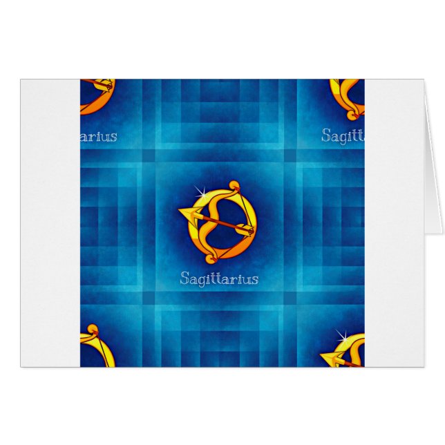 sagittarius horoscope hälsningskort (Framsidan Horizontal)