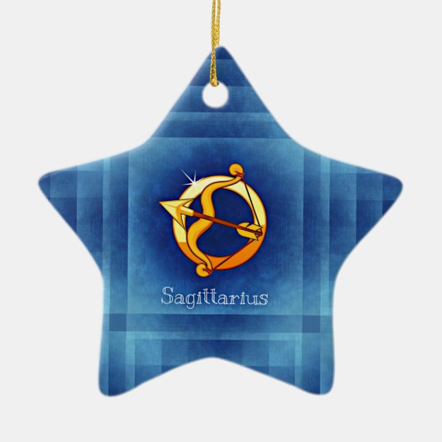 sagittarius horoscope julgransprydnad keramik (Framsidan)