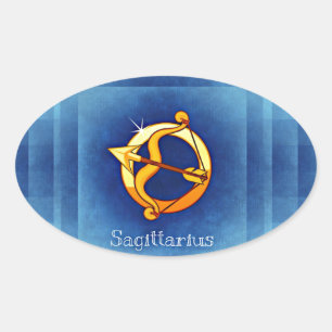 sagittarius horoscope ovalt klistermärke