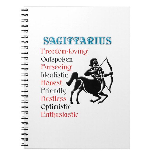 Sagittarius Horoscope Zodiac-tecken Anteckningsbok (Framsidan)