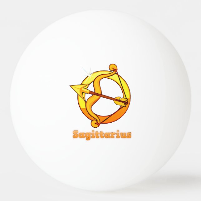 Sagittarius illustration pingisboll (Framsidan)