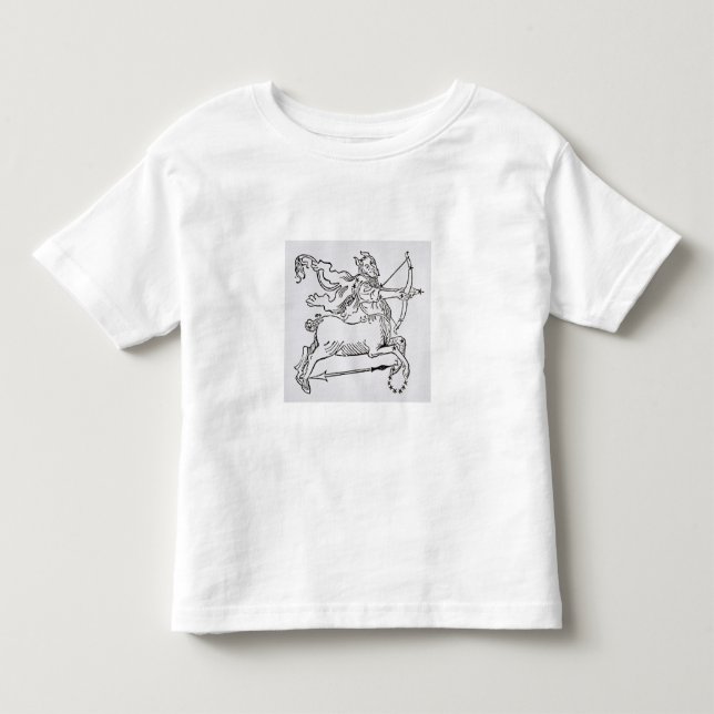 Sagittarius (kentauren) en illustration från tee (Framsida)