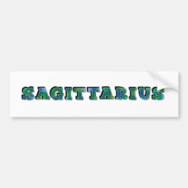 Sagittarius Lettering Bildekal