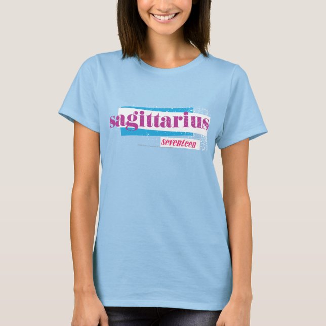 Sagittarius Lila T Shirt (Framsida)