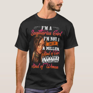 Sagittarius Locs Girl Zodiac Sign Black Women Birt T Shirt