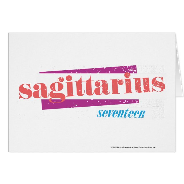 Sagittarius LtPink Hälsningskort (Framsidan Horizontal)