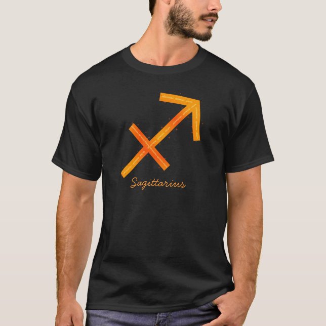 Sagittarius Manar Shirt-Black Tee (Framsida)