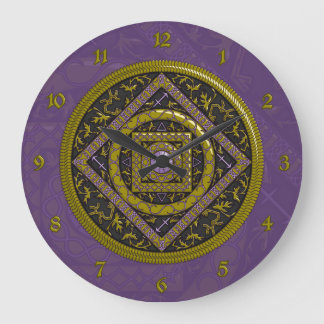 Sagittarius Mandala Clock Stor Klocka