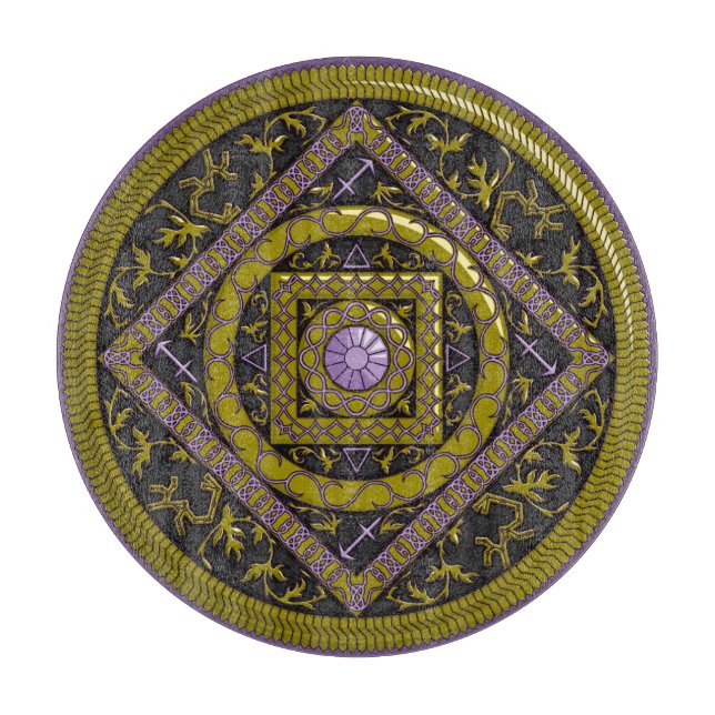 Sagittarius Mandala Glass-skärningspunkt (Framsidan)