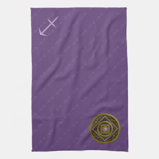 Sagittarius Mandala Hand Towel Kökshandduk (Vertikal)
