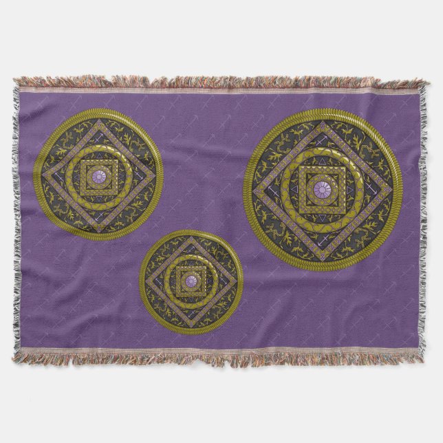 Sagittarius Mandala Kastfilt Mysfilt (Framsidan)