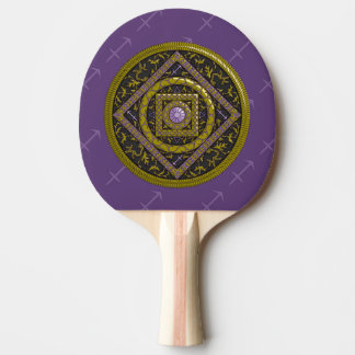 Sagittarius Mandala Ping Pong Paddle Pingisracket
