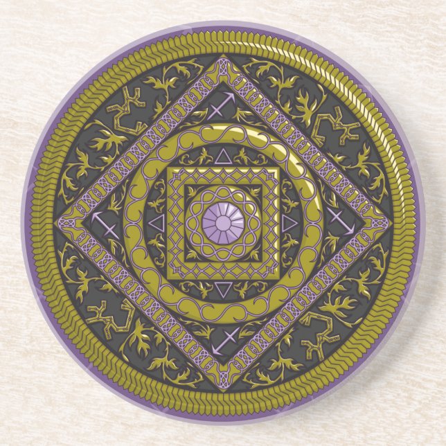 Sagittarius Mandala Underlägg (Framsidan)