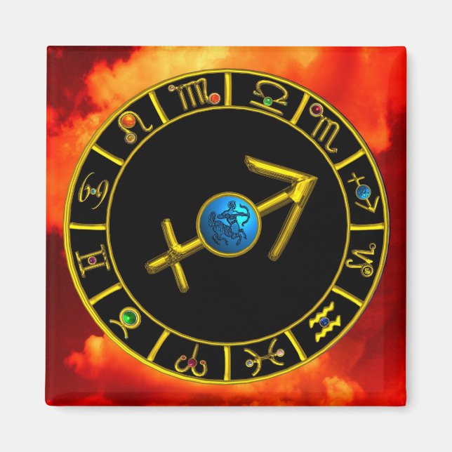 SAGITTARIUS MED ZODIACAL SIGNS MAGNET (Framsidan)