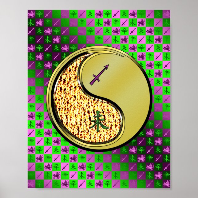 Sagittarius & Metall Goat Poster (Framsidan)