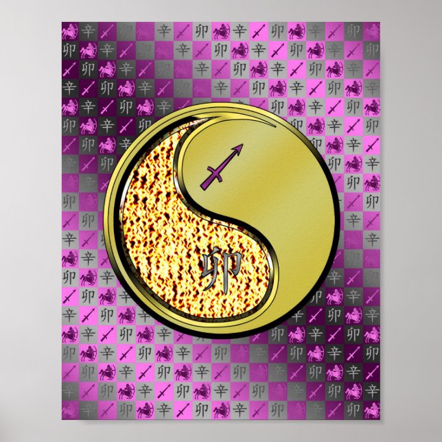 Sagittarius & Metall Rabbit Poster (Framsidan)