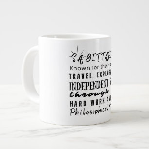 Sagittarius Motivations Quotes Zodiac-tecken Jumbo Mugg