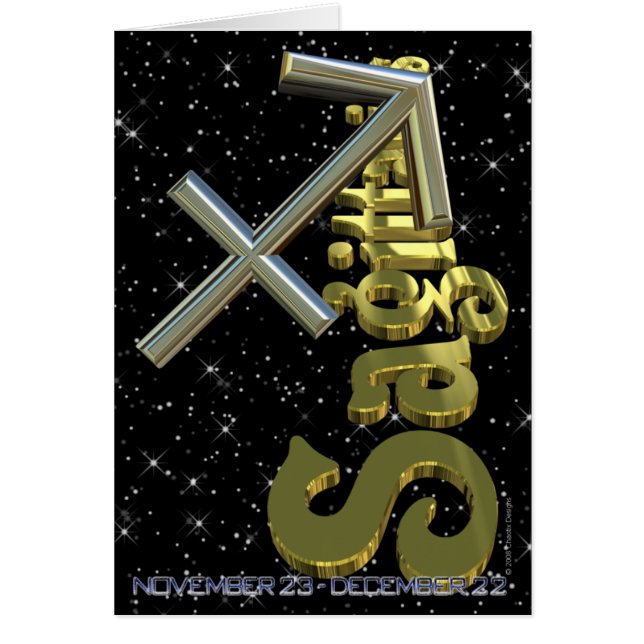 Sagittarius - November 23 till December 21 Hälsningskort (Framsidan)