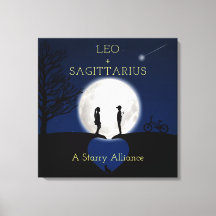 Sagittarius och Leo Zodiac Stjärntecken Måne Canva