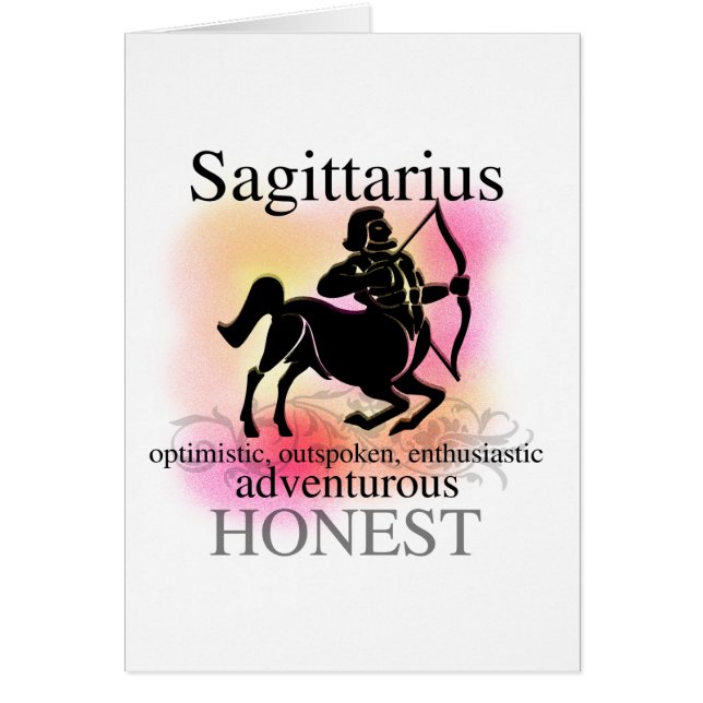 Sagittarius om dig hälsningskort (Framsidan)