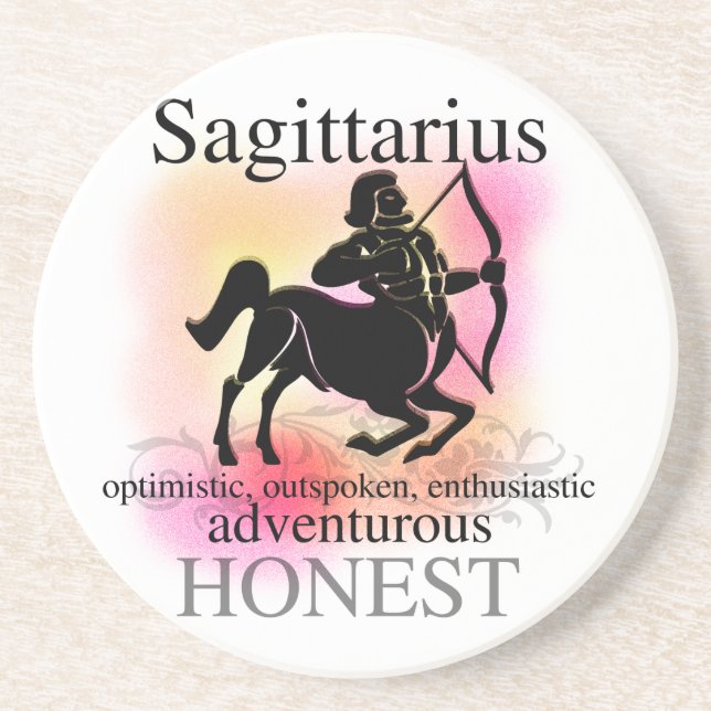 Sagittarius om dig kustfartyg underlägg sandsten (Framsidan)