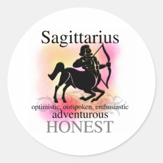 Sagittarius om dig runt klistermärke