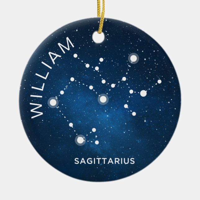Sagittarius Ornament Personlig Zodiac Gift (Framsidan)
