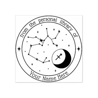 Sagittarius Personlig Zodiac Bok Frimärke Stämpel
