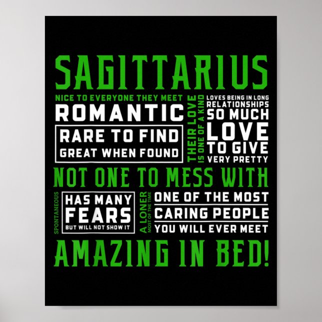 Sagittarius Personlighet Citat Astrologi Roligt Poster (Framsidan)
