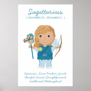 Sagittarius - Poster av Flickhoroscope