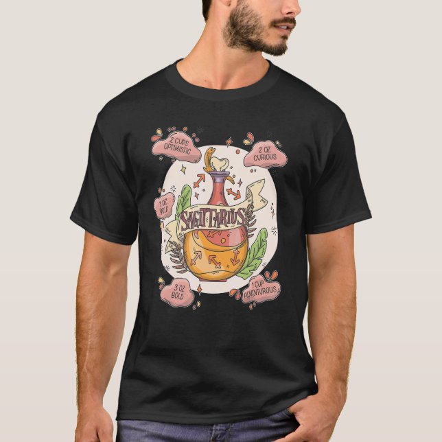 Sagittarius Potion    IngredientsMagic Astrology T Shirt (Framsida)