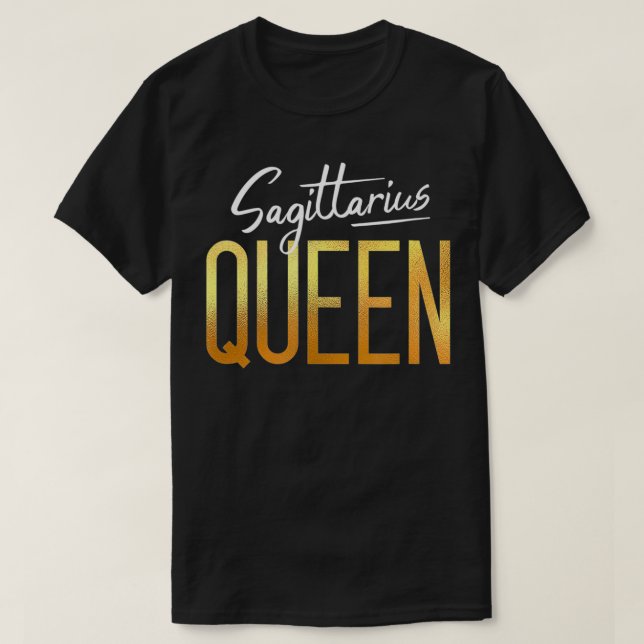 Sagittarius Queen Sagittarius Women Birthday Astr T Shirt (Design framsida)