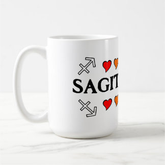 Sagittarius Rainbow Hearts Mugg