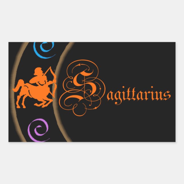 Sagittarius Rektangulärt Klistermärke (Framsida)