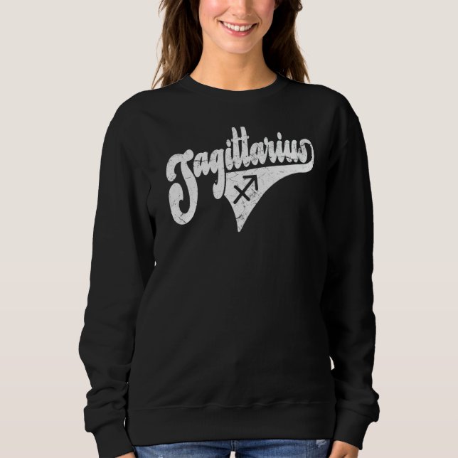 Sagittarius Retro Zodiac, Astrology, Horoscope, Sa T Shirt (Framsida)