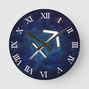 Sagittarius Rund Klocka