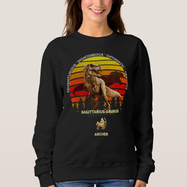 Sagittarius Saurus Zodiac Archer (nov 22 dec 21) T Shirt (Framsida)