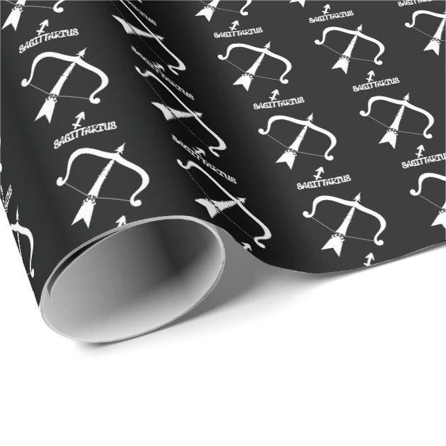 Sagittarius Silhouette Wrapping Papper Presentpapper (Rullad Hörn)