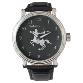 Sagittarius Silver Archer Zodiac Armbandsur