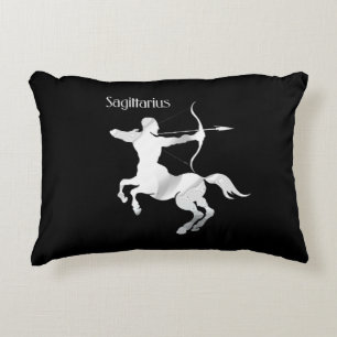 Sagittarius Silver Archer Zodiac Prydnadskudde