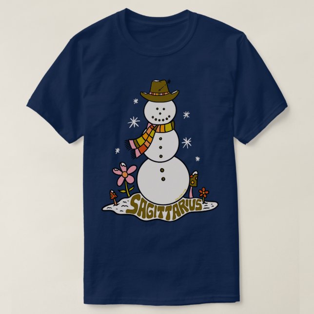 Sagittarius Snögubbe T Shirt (Design framsida)