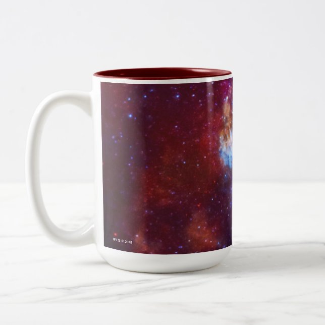 Sagittarius som en Milky galax avbildar långt Två-Tonad Mugg (Vänster)